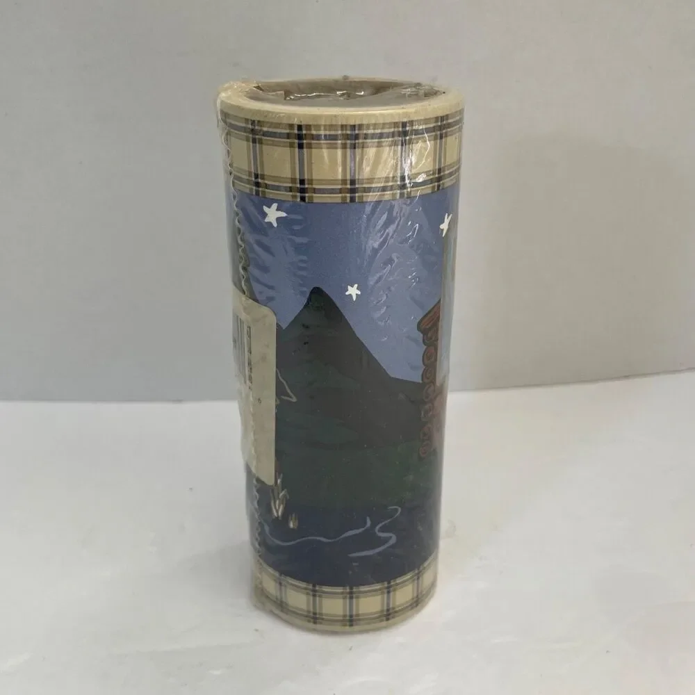 Vintage Jubilee Wallpaper Border Lodge Log Cabin Wilderness Outdoor Bear Nature